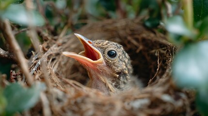 Close-up portrait of a wild red bird of prey with a sharp beak and vibrant feathers