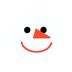 happy smiley face snowman
