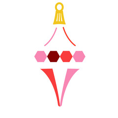 Modern flat vector Christmas ornament