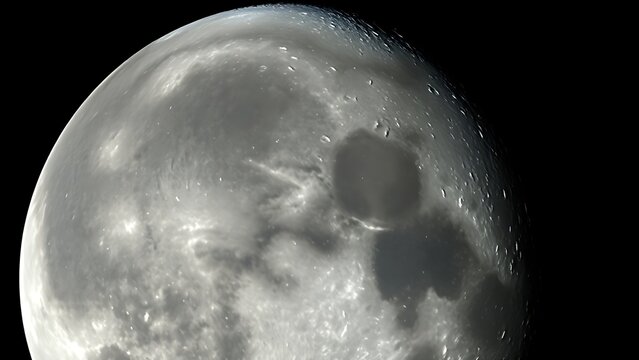 The moon's rugged surface shines in stark detail against the vast darkness of space, a celestial marvel.