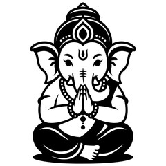 lord ganesha line art drawing, god ganesh picture, god ganesh vector image