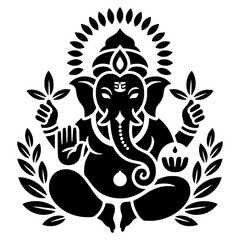 lord ganesha line art drawing, god ganesh picture, god ganesh vector image