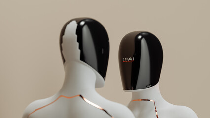 Robot portrait featuring advanced AI capabilities