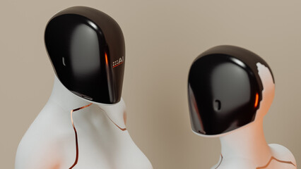 Robot portrait showcasing advanced artificial intelligence design