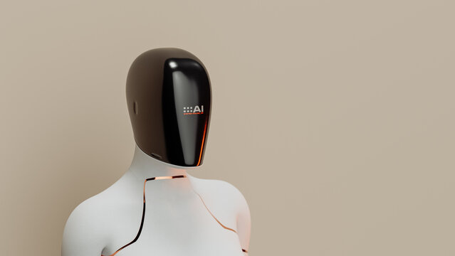 AI humanoid robot portrait
