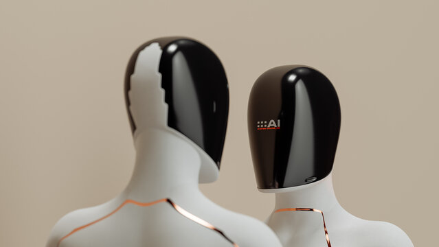 Robot portrait featuring advanced AI capabilities