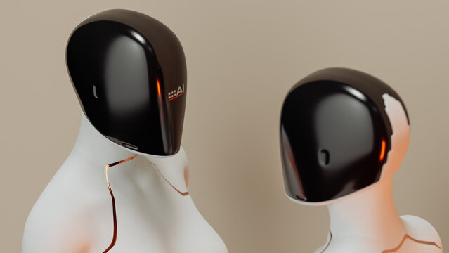 Robot portrait showcasing advanced artificial intelligence design