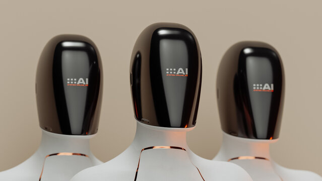 Portrait of a robot with artificial intelligence showcasing innovation