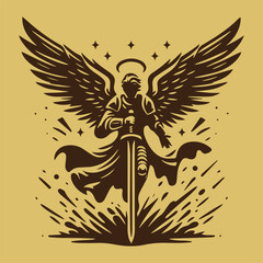 Winged Angel Brings Down the Sword of Light