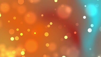 Abstract background with bokeh lights in orange and blue. Suitable for vibrant design projects, festive celebrations, digital art, and backgrounds.