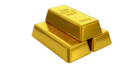 Stack of Pure Gold Bullion Bars
