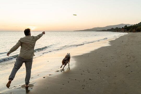 Sunset Throw on Sandy Beach