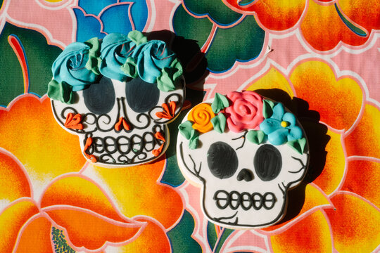 Calavera Skull Cookies Day of the Dead