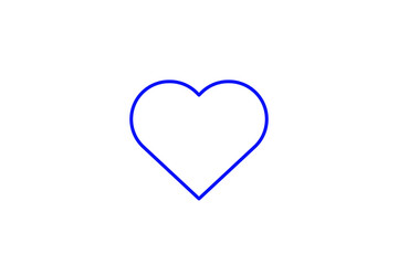 Isolated   heart illustration in line style design. Vector illustration.