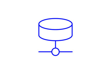 Isolated   database connection illustration in line style design. Vector illustration.