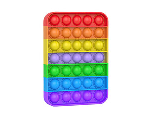 Colorful gacha plastic box with bright playful capsule design used for small toy storage and collectible vending items isolated on white background
