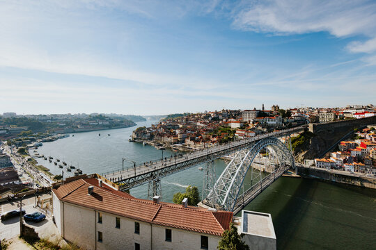 Dom Luis I Bridge spanning the Douro River in Porto