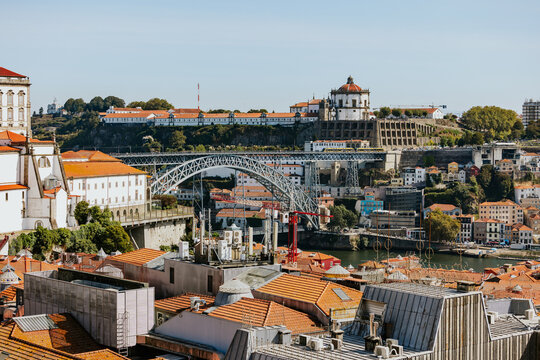 View of Dom Luis I Bridge and Serra do Pilar Monastery