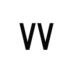 VV monogram logo design letter text name symbol monochrome logotype alphabet character simple logo