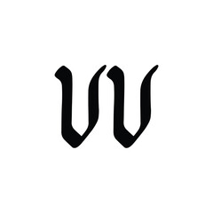 VV monogram logo design letter text name symbol monochrome logotype alphabet character simple logo