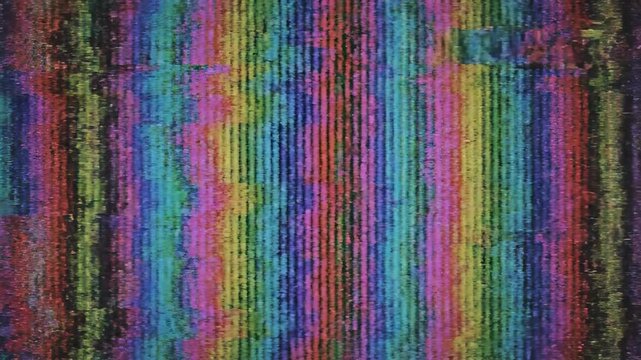Seamlessly looping abstract digital noise background featuring multicolored vertical line static and electronic pixel distortion background, abstract, monitor