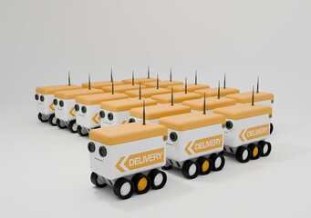 A group of delivery robots