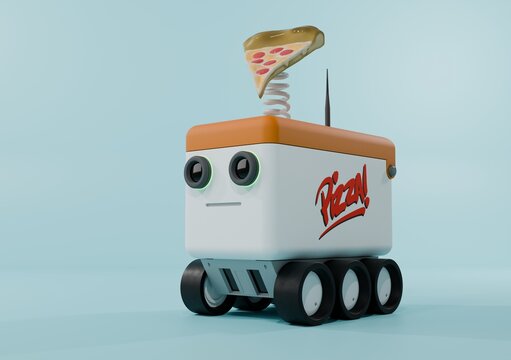 Pizza delivery robot