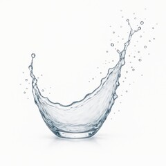Water splash abstract bowl