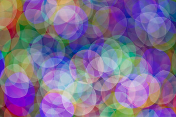 Soft colorful abstract bokeh background with blurred lights