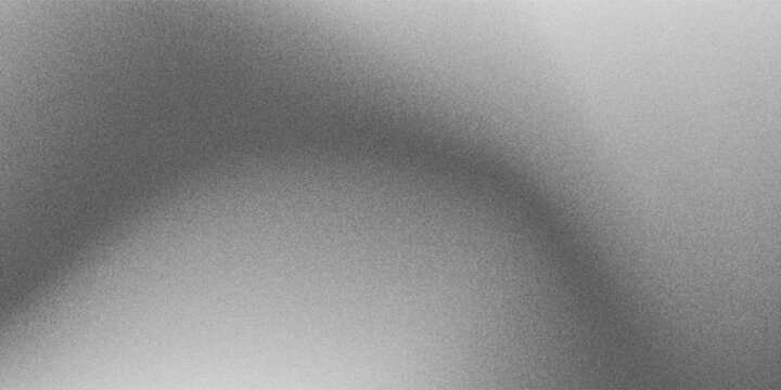 Grainy gradient background, grey black white monochrome abstract noise texture banner backdrop.vector eps10