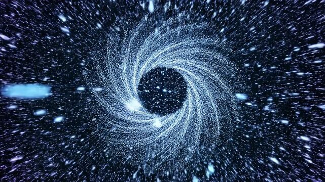 Seamlessly looping abstract visualization of digital particles quickly scattering into complete chaotic disorder, illustrating the principles of entropy data, scatter, abstract visualization