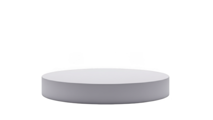 White round podium isolated on transparent background