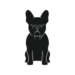 French bulldog vector silhouette logo icon   pet dog design element