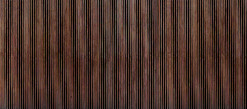 Wood slats, timber battens wall pattern surface texture.