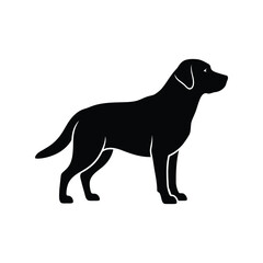 Labrador retriever dog silhouette vector icon pet logo design