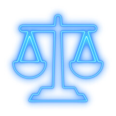 Blue Balance Scales with Hanging Pans for Compliance, Ethics Reviews, and Decision Modeling