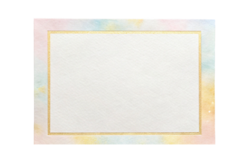 Square frame with iridescent border isolated on transparent background