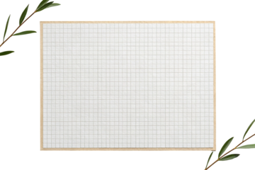 Vintage ledger paper with faint lines isolated on transparent background