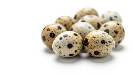 Obraz premium Fresh quail eggs ready for gourmet cooking and Easter celebrations, ideal for healthy recipes