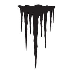 Sharp Hanging Icicles Silhouette Design