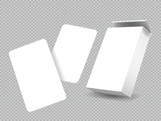 playing cards flying mockup