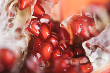 Beautiful pomegranate close up