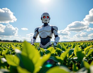 Lush Green Field Under Bright