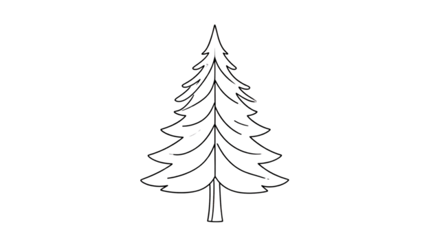  Evergreen Tree Silhouette Cutout PNG