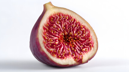 Ripe fig fruit half cut