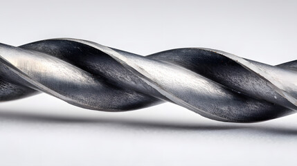 Close-up of a concrete drill bit on white background.