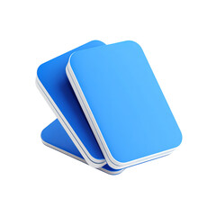 Two stacked blue phones