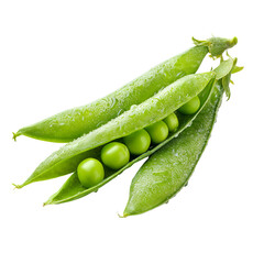Fresh green peas in pod, wet, close-up (1)