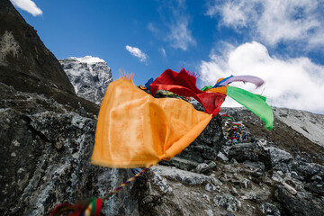 prayer flags in himalayas
