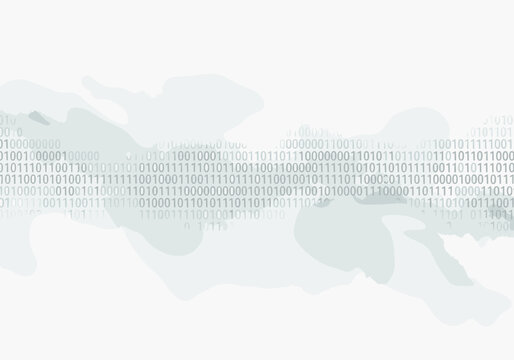 Abstract binary code background with soft gray tones  